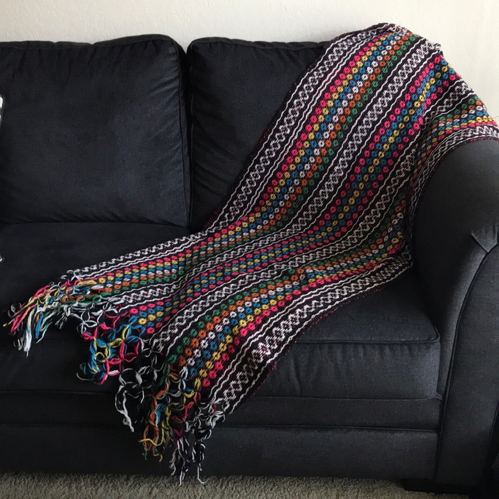 Handmade Multicolor Skinny Runner Throw